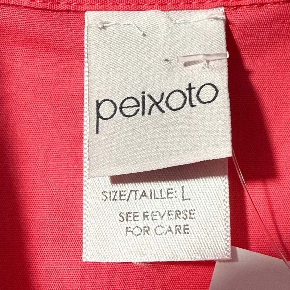 Peixoto Tiered Babydoll Dress Kids Large‎ Pink New Puff Sleeve Button Front